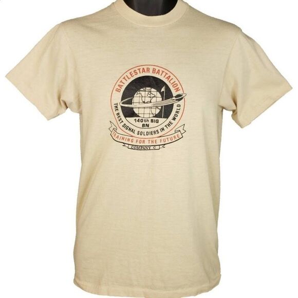 Vintage Other - Battlestar Battalion T Shirt Vintage 80s Signal Soldiers 50/50 Made In USA Mens